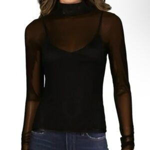 Love,Fire Velvet Mixed Media Top NWT